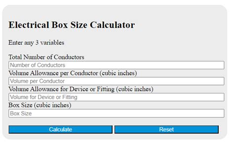 devices in electrical box cubic inches|electrical box volume chart.